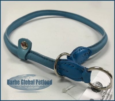 Zughalsband Leder 12mm/53-75cm hellblau